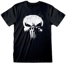 Pánské tričko Marvel Punisher: TV Skull Logo (S) černá bavlna
