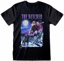 Pánské tričko Netflix The Witcher Zaklínač: Roach Homage (M) černá bavlna