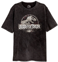 Pánské tričko Jurassic Park Jurský park: Scratched Logo (S) černá bavlna