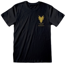 Pánské tričko House Of The Dragon Rod draka: Emblem (M) černá bavlna