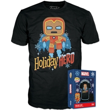 Funko Boxed tričko: Marvel - Gingerbread Iron Man (S)