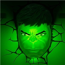 Dekorativní lampa na zeď Marvel: Hulk 3D hlava