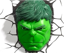 Dekorativní lampa na zeď Marvel: Hulk 3D hlava