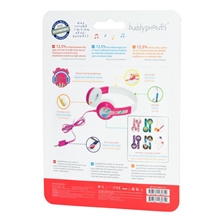 BuddyPhones Discover - dětská drátová sluchátka - růžová