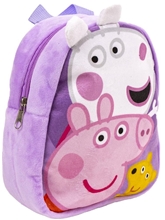 Dětský plyšový batoh Peppa Pig Prasátko Peppa: Přátelé (objem 3 litry 18 x 22 x 8 cm)
