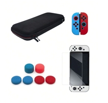 Ochranná sada pro Nintendo Switch: pouzdro, silikonový grip, tvrzené sklo a gumičky (SWITCH)
