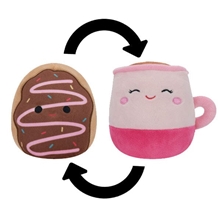 Squishmallows: Flip a Mallows - 13 cm plyšák - Deja the Donut/Emery the Latte
