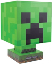 Plastová dekorativní 3D lampa Minecraft: Creeper Icon (výška 26 cm)