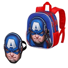 Dětský batoh s 3D maskou Marvel Captain America (27 cm)