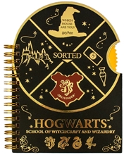 Poznámkový A5 blok s otáčecím kolečkem v kroužkové vazbě Harry Potter: Štít Bradavic (14,8 x 21 cm)