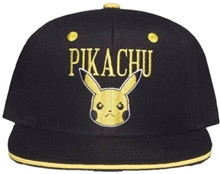 Snapback čepice - kšiltovka Pokémon: Angry Pika (nastavitelná) černý polyakryl bavlna