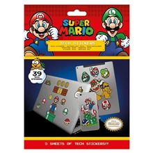 Sada vinylových samolepek Super Mario - Mushroom Kingdom (39 ks)