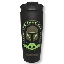 Cestovní hrnek Star Wars: Mandalorian - Stronger Than You Think
