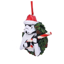 Vánoční ozdoba Star Wars - Stormtrooper s vánočním věncem