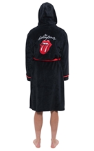 Pánský župan Rolling Stones: Classic Tongue (L/XL) černý fleece