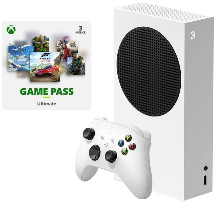 Xbox Series S 512GB bílá + Game Pass Ultimate 3 měsíce