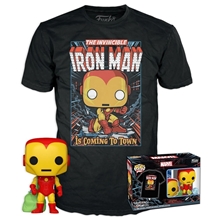 Funko Pop! & Tee : Marvel - Iron Man Vinyl Figure - T-Schirt L