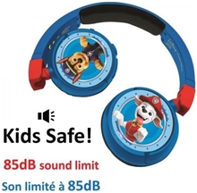 Lexibook - Paw Patrol - 2 in 1 Foldable Headphones