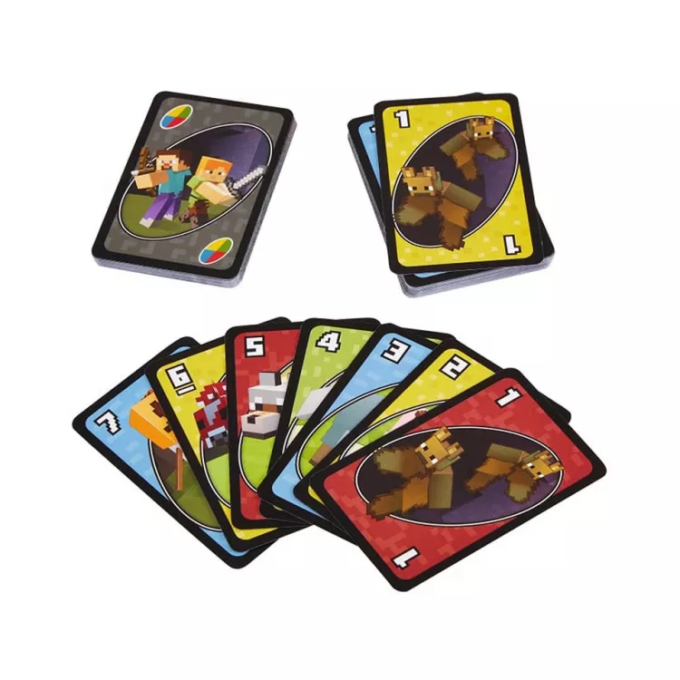 Mattel uno minecraft card game