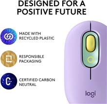 Logitech - Emoji  Pop Mouse - Lilac