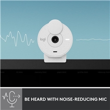 Logitech - Brio 300 Full HD webcam - Off-white