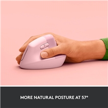 Logitech - Lift Ergo Mouse - Rose