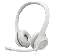Logitech - H390 Wired Headset - white