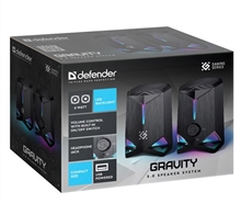 Defender reproduktory GRAVITY, 2.0, 6W - černé