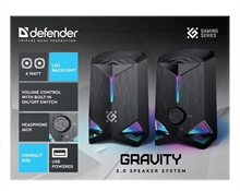 Defender reproduktory GRAVITY, 2.0, 6W - černé