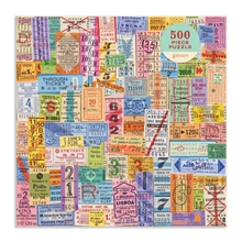 Galison Puzzle Cestovní lístky vintage 500 dílků