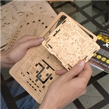 EscapeWelt 3D dřevěná mechanická skládačka hlavolamu Orbitální schránka