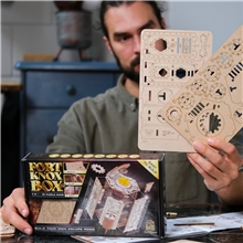 EscapeWelt 3D dřevěná mechanická skládačka hlavolamu Fort Knox Pro