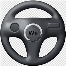 Wii steering wheel - black (Wii) (BAZAR)