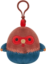 Squishmallows - 9 cm Clip On plyšák - hnědo modrý kohout