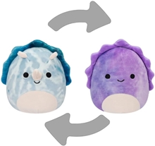Squishmallows - Flip A Mallow - 13 cm plyšák - Delilah fialový dinosaurus/Jerome