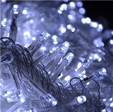 LED osvětlení - řetěz, 10 m, studená bílá