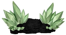 Držák 3D Crystal Stand pro herní ovladač - zelený