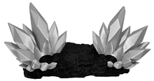 Držák 3D Crystal Stand pro herní ovladač - stříbrný