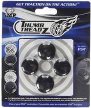 Gumičky na analogové páčky (4 ks) iMP Tech: Thumb Treadz - černé (PS4)