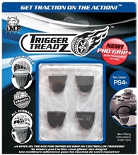 Gripy na trigger (4 ks) iMP Tech: Trigger Treadz - Pro Grip - černé (PS4)