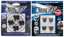 Gumičky na analogové páčky a gripy na triggery iMP Tech: Trigger Treadz - Trigger Grips (4 ks) + Trigger Treadz - Thumb Grips (4 ks) - černé (PS4)