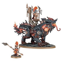 Warhammer: Age of Sigmar: Fyreslayers: Auric Runefather on Magmadroth