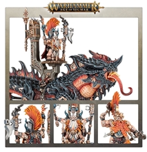 Warhammer: Age of Sigmar: Fyreslayers: Auric Runefather on Magmadroth