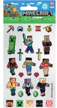 Samolepky třpytivé - Minecraft
