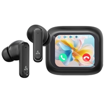 SBOX bezdrátová sluchátka, dobíjecí box, dotykový displej, ANC, Bluetooth 5.4, černá (EB-TWS08)