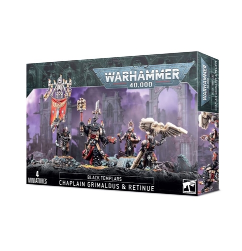 Warhammer 40.000: Black Templars Chaplain Grimaldus and Retinue