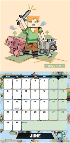 Mini kalendář 2026 - Minecraft