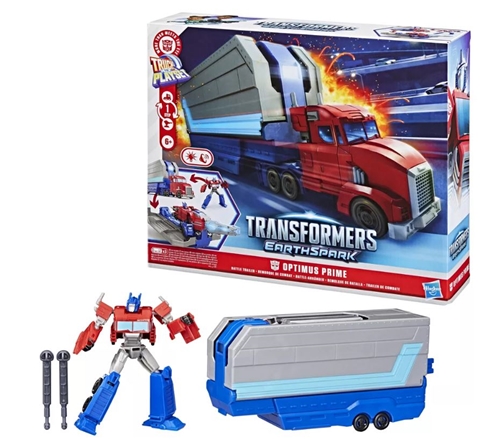 Hasbro Transformers Nákladní auto do hrací sady: Earthspark - Optimus Prime Bojový přívěs (G0750)