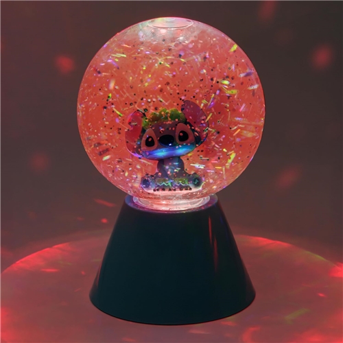 Sněžítko Disney Stitch LED Glitter Ball (17 cm)