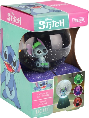 Sněžítko Disney Stitch LED Glitter Ball (17 cm)